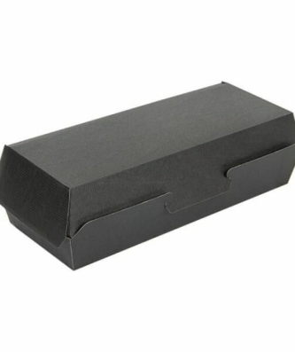 Boîte alimentaire rectangulaire kraft noir 2000 ml - par 50