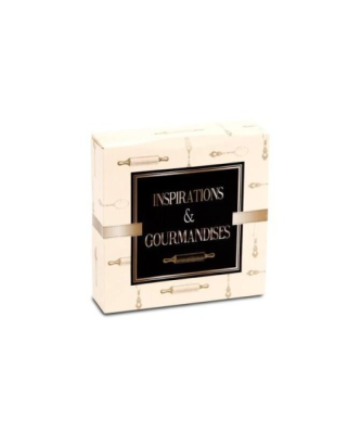 Boîte pâtissière 16 x 16 x 5 cm décor INSPIRATION - par 50