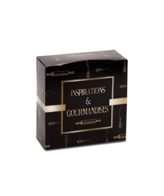 Boîte pâtissière 20 x 20 x 8 cm décor INSPIRATION - par 50