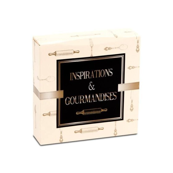 Boîte pâtissière 29 x 29 x 5 cm décor INSPIRATION - par 50