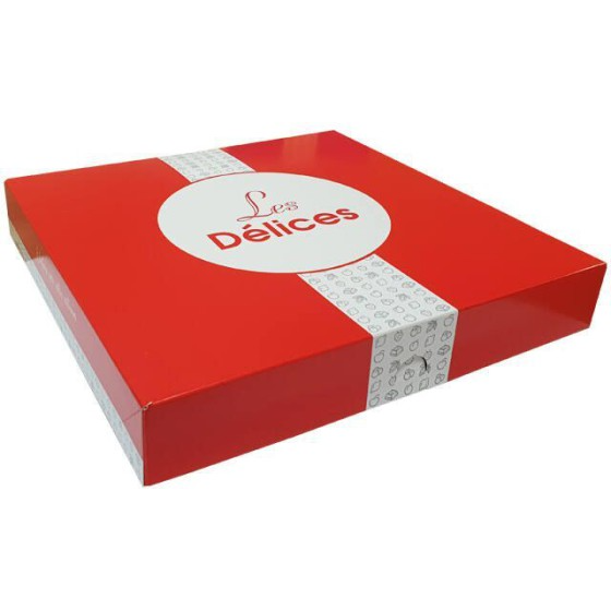 Boîte pâtissière 32 x 32 x 8 cm décor AURIOS - par 50