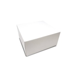 Boîte pâtissière carton blanche 28 x 28 x 8 cm - par 50