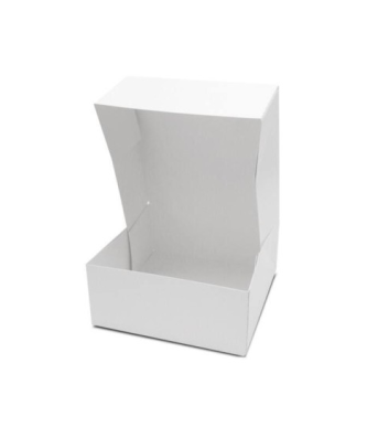 Boîte pâtissière carton blanche 14 x 14 x 6 cm - par 50