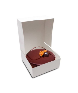 Boîte pâtissière carton blanche 16 x 16 x 8 cm - par 50