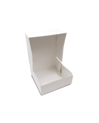 Boîte pâtissière carton blanche 18 x 18 x 8 cm - par 50