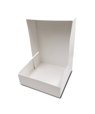 Boîte pâtissière carton blanche 22 x 22 x 8 cm - par 50