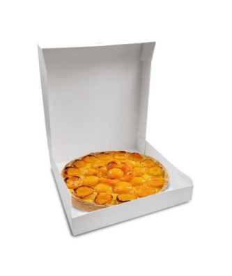 Boîte pâtissière carton blanche 26 x 26 x 5 cm - par 50