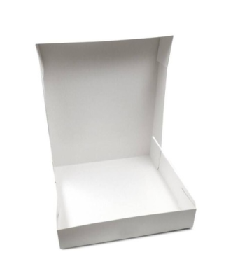 Boîte pâtissière carton blanche 32 x 32 x 8 cm - par 50