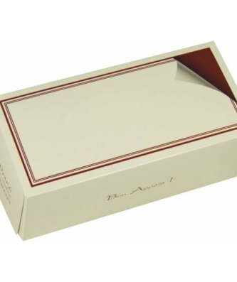Boîte pâtissière carton "Votre Artisan" 19 x 19 x 8 cm - par 50
