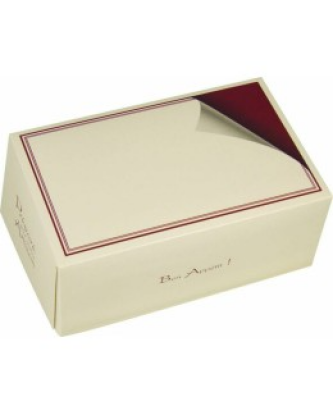 Boîte pâtissière carton "Votre Artisan" 20 x 13 x 9 cm - par 50