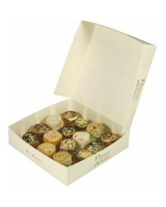 Boîte pâtissière carton "Votre Artisan" 20 x 20 x 5 cm - par 50