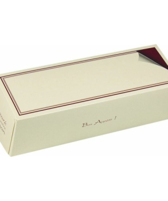 Boîte pâtissière carton "Votre Artisan" 27 x 9 x 8 cm - par 50