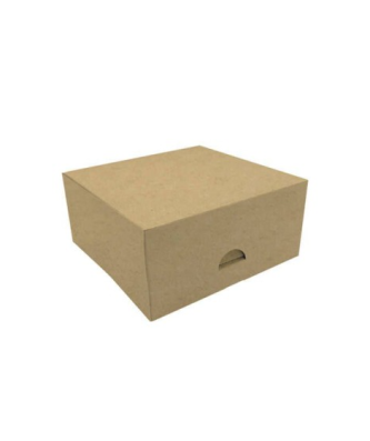 Boîte pâtissière kraft brun 16 x 16 x 5 cm - par 50