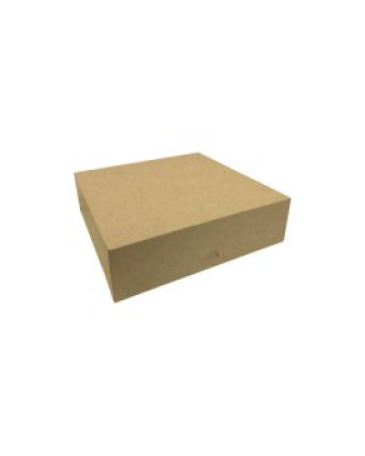 Boîte pâtissière kraft brun 18 x 18 x 5 cm - par 50