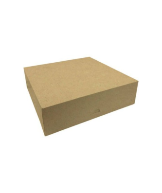Boîte pâtissière kraft brun 20 x 20 x 5 cm - par 50