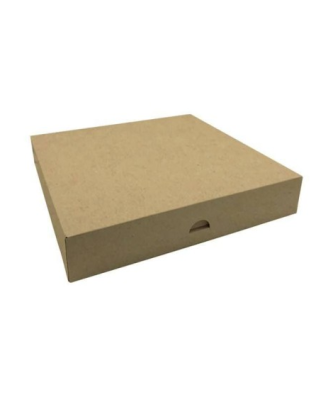 Boîte pâtissière kraft brun 23 x 23 x 5 cm - par 50