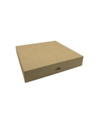 Boîte pâtissière kraft brun 26 x 26 x 5 cm - par 50