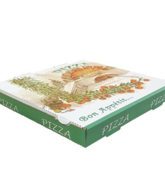Boîte pizza carton à coins droits "Olives" 40 x 40 x 4 cm - par 100 (Copy)