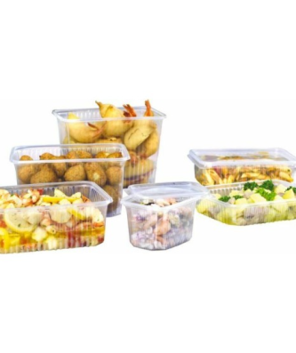 Boîte plastique rectangulaire transparente 750 ml - par 300