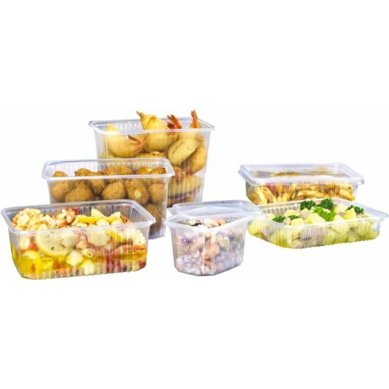 BoƮte plastique rectangulaire transparente 750 ml - par 300