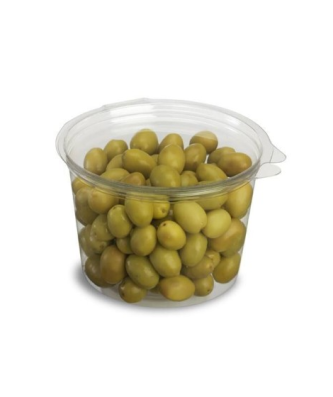 Boite ronde plastique transparente avec couvercle Olipack 500 ml - par 480