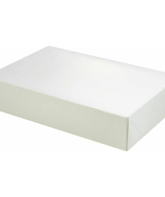 Boîte traiteur carton blanche 29 x 20 x 6 cm - par 25