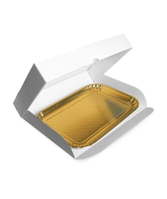 Boîte traiteur carton micro cannelures blanche 42 x 28 x 6 cm - par 25