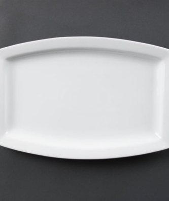 Assiette rectangulaire Olympia Whiteware 320mm (Lot de 6)