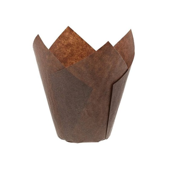 Caissette de cuisson papier brun "Tulip" 9,5 cm x 5 cm - par 200
