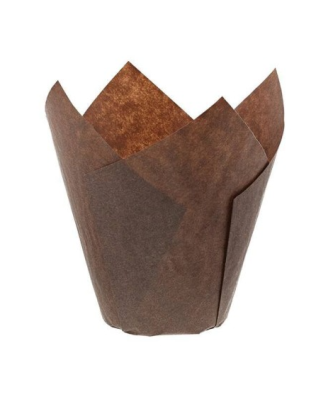 Caissette de cuisson papier brun "Tulip" 9,5 cm x 5 cm - par 200