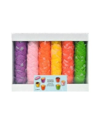 Caissette de cuisson papier couleurs assorties "Tulip" 8 cm x 5 cm - par 240