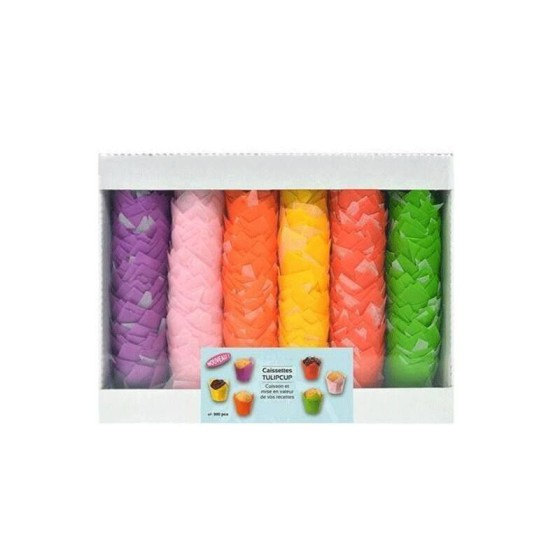 Caissette de cuisson papier couleurs assorties "Tulip" 8 cm x 5 cm - par 240