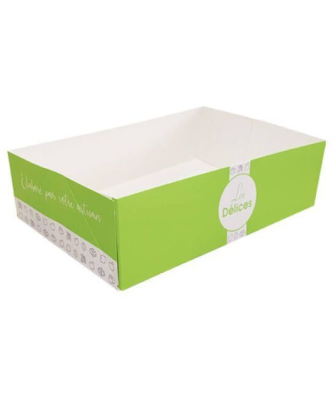 Caissette pâtissière 18 x 12 x 5 cm décor AURIOS - par 100