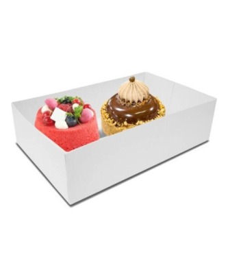 Caissette pâtissière blanche 26 x 15 x 6,5 cm - par 100