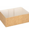 Caissette pâtissière kraft brun 14 x 10 x 5 cm - par 100