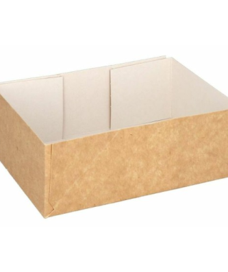 Caissette pâtissière kraft brun 14 x 10 x 5 cm - par 100