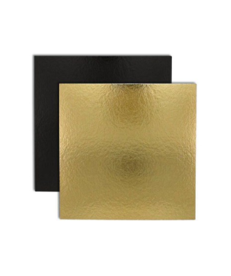 Carré carton or/noir 1100 g/m² 22 x 22 cm - par 50