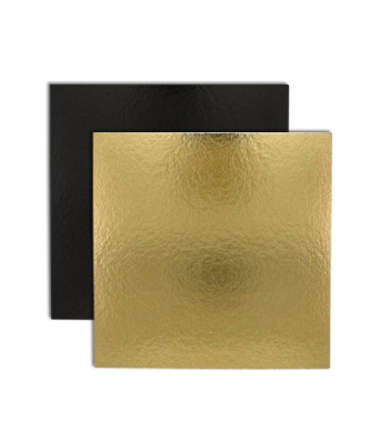 Carré carton or/noir 1100 g/m² 26 x 26 cm - par 50