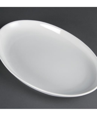 Assiettes creuses ovales Olympia 365 x 235mm (Lot de 2)