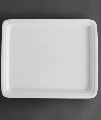 Plat blanc GN 1/2 Olympia Whiteware 30mm