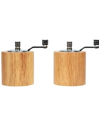 Ensemble moulins à sel et à poivre Olympia bois clair