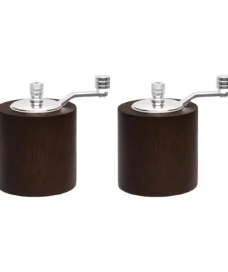 Ensemble moulins à sel et à poivre Olympia bois foncé