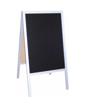 Chevalet de trottoir "Effet aluminium" 65 x 66 x 115 cm - à l'unité