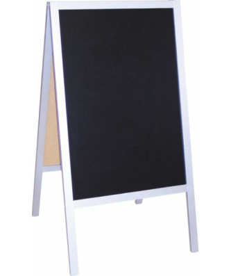 Chevalet de trottoir "Effet aluminium" 65 x 66 x 115 cm - à l'unité