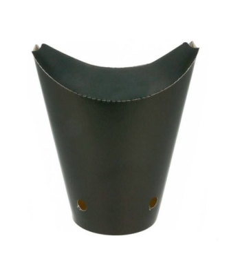 Coffret à frites carton refermable noir 480 ml - par 50