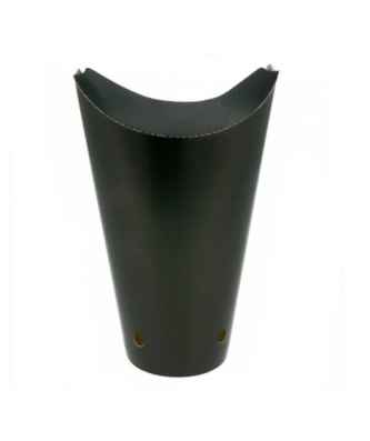 Coffret à frites carton refermable noir 660 ml - par 50