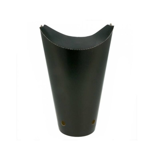 Coffret à frites carton refermable noir 660 ml - par 50