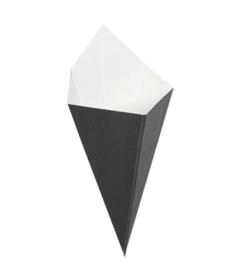 Cornet à frites kraft noir 100 ml - par 200