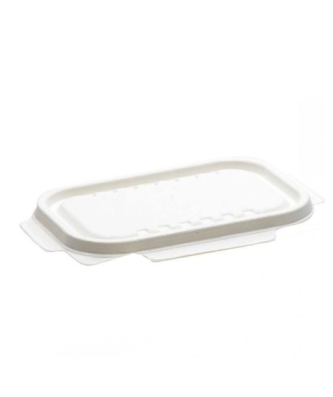 Couvercle bagasse pour barquettes bagasse 500 ml et 650 ml - par 125