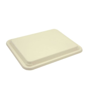 Couvercle bagasse pour plateau repas bagasse 24 x 30 cm - par 50